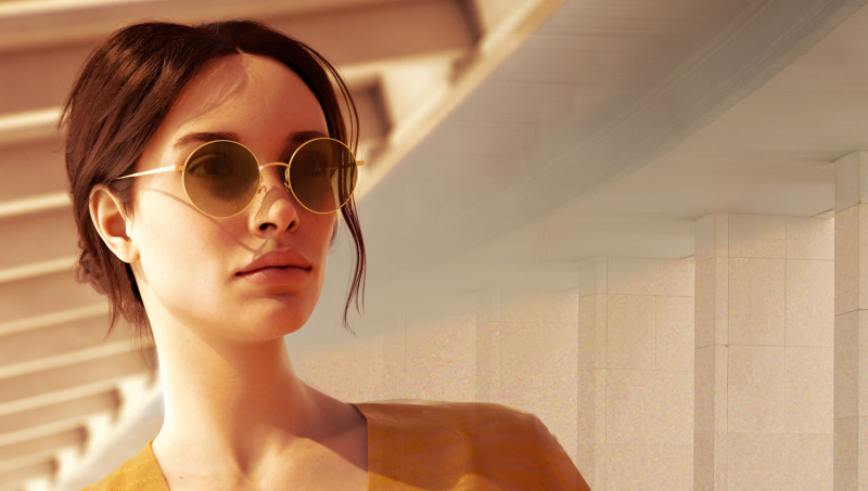 style3d_assyst_fashion_simulation_software_blog_woman_brown_hair_sunglasses_hallway